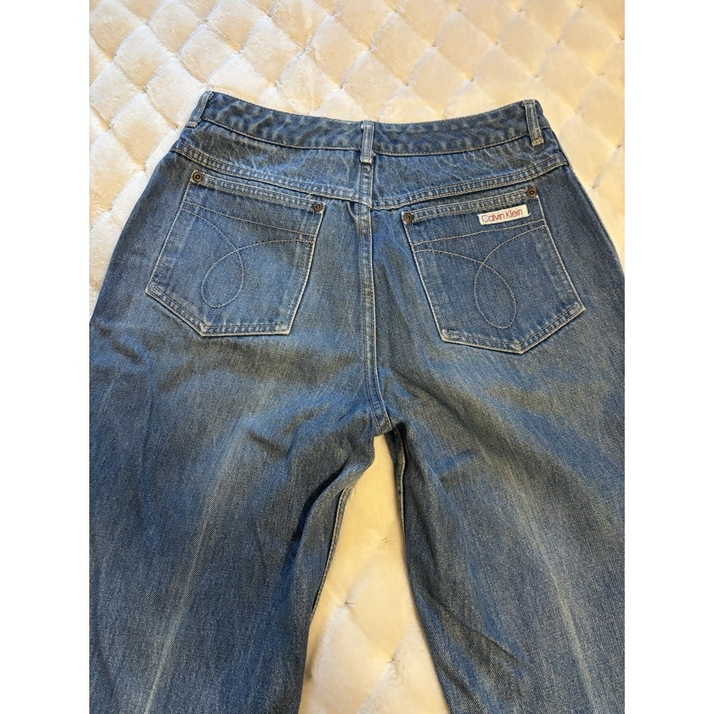 Vintage Calvin Klein USA Made Women's Jeans 28x29 Light Wash High Rise Straight‎